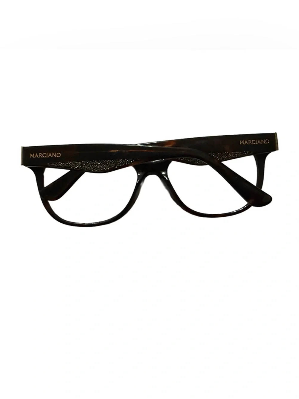 Marciano Matte Black Rounded Cat-Eye Glasses